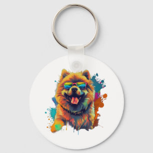 Llavero Perro Chow Perro chino Raza por una Chow Chow