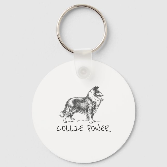Llavero Perro collie "poder collie" (Anverso)
