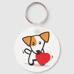 Llavero perro con el corazón