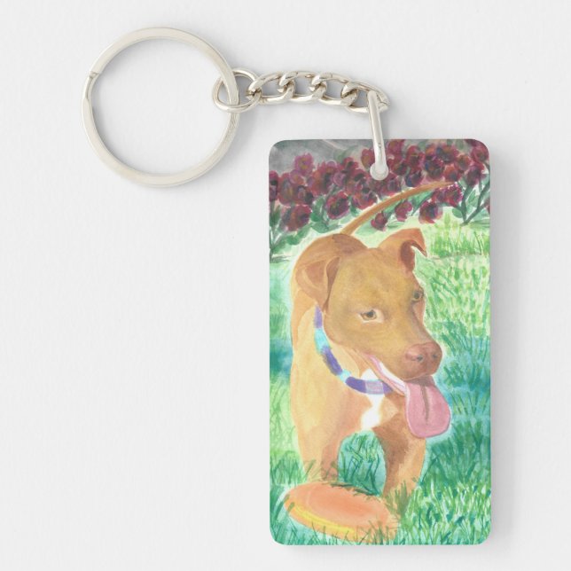 Llavero Perro con frijol y Rosas (Frente)