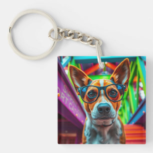 Llavero Perro Cool con Gafas de Sol