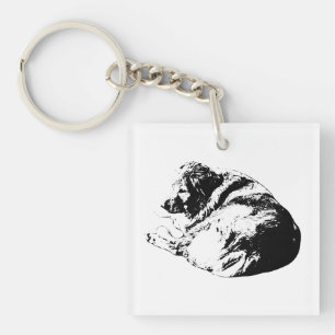 Llavero Perro Curl Gráfico Proporciona Paz En Viajes De In