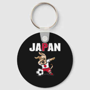Llavero Perro Dabbing Japón Jersey de Fans de Fútbol Bande