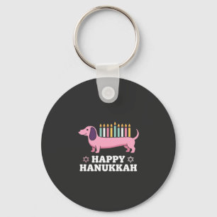 Llavero Perro Dachshund feliz Hanukkah