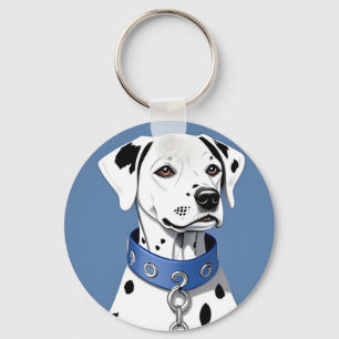 Llavero Perro dálmata con collar azul