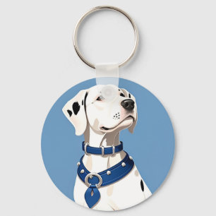 Llavero Perro dálmata con collar azul