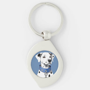 Llavero Perro Dálmata con Collar Azul