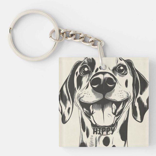 Llavero Perro dálmata personalizado (Frente)