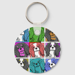 Llavero Perro de aguas de rey arrogante Charles del arte