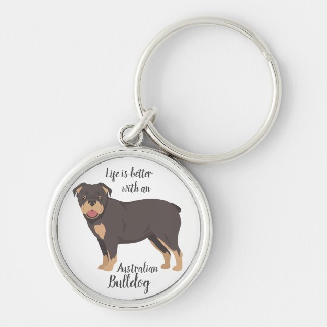 Llavero Perro de Bulldog australiano (Frente)