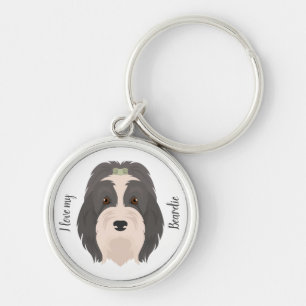 Llavero Perro de Collie con barba