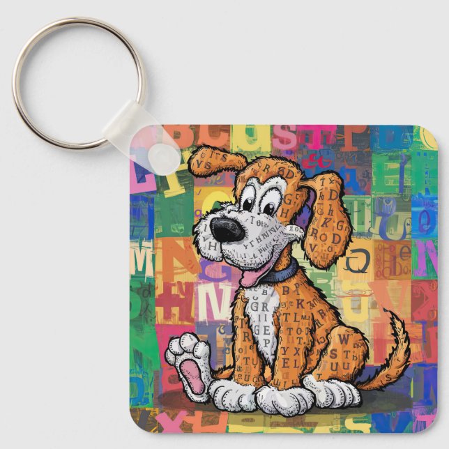 Llavero Perro de Dibujos Animados (Anverso)