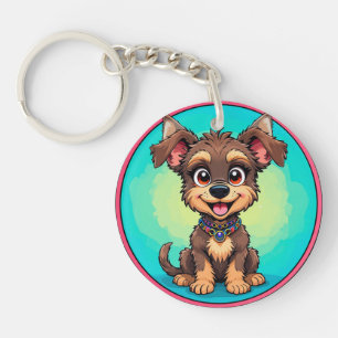 Llavero Perro de dibujos animados alegre