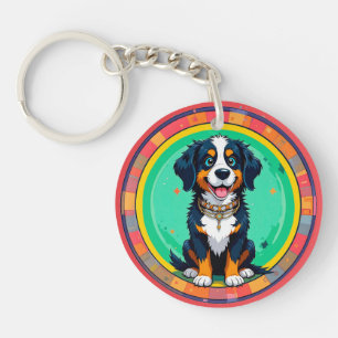 Llavero Perro de dibujos animados alegre