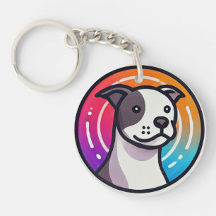 Llavero Perro de Dibujos Animados Colorido