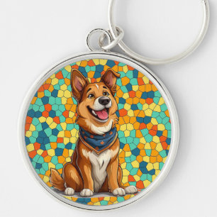 Llavero 🐶 Perro De Dibujos Animados Feliz Para Regalo De