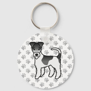 Llavero Perro de dibujos animados Fox Terrier de alambre b