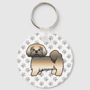 Llavero Perro de dibujos animados Lhasa Apso Sable Dorado