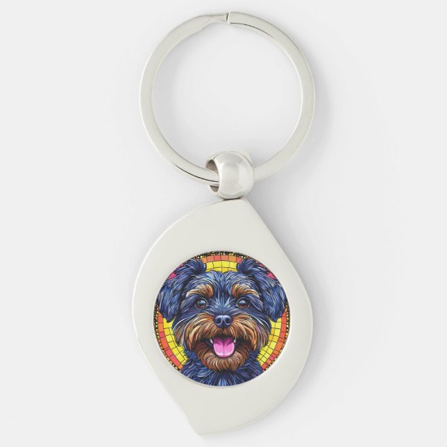 Llavero Perro de dibujos animados lindo (Anverso)