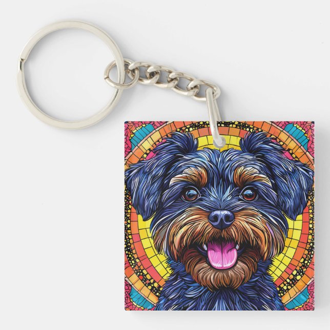 Llavero Perro de dibujos animados lindo (Frente)
