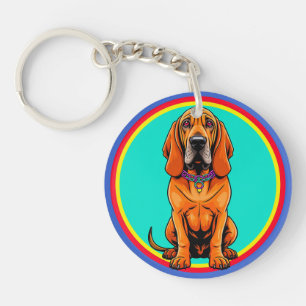 Llavero Perro de dibujos animados lindo con collar