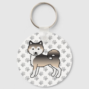 Llavero Perro de dibujos animados lindos Alaskan Malamute 