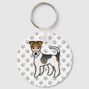 Llavero Perro de dibujos animados lindos Fox Terrier de al