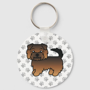 Llavero Perro de Dibujos Animados Norfolk Terrier Grizzle