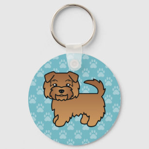 Llavero Perro de dibujos animados Norfolk Terrier rojo sob