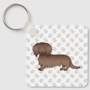 Llavero Perro de dibujos animados salchicha de pelo largo