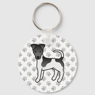 Llavero Perro de dibujos animados Smooth Fox Terrier negro