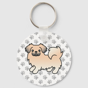 Llavero Perro de dibujos animados tibetano spaniel crema s