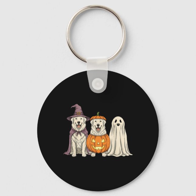 Llavero Perro de Halloween de Gran Pirineo de Fantasma Esp (Anverso)