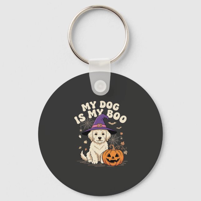 Llavero Perro de Halloween Mi perro es mi amor (Anverso)