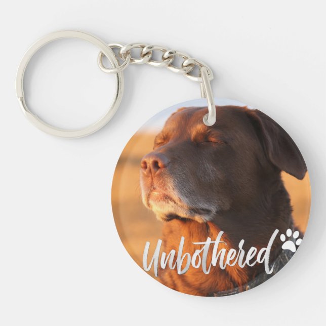 Llavero Perro de la hora dorada imperturbable – Minimalist (Frente)