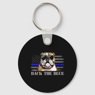 Llavero Perro de la policía de bandera estadounidense delg