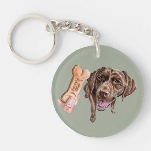Llavero Perro de Labrador del chocolate