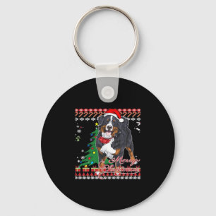 Llavero Perro de montaña de Bernese Navidades feos Sweater