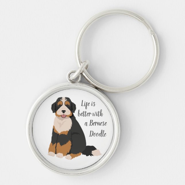 Llavero Perro de montaña de Bernese Poodle mix (Frente)