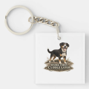 Llavero Perro de montaña Entlebucher: trabajo primero, mim