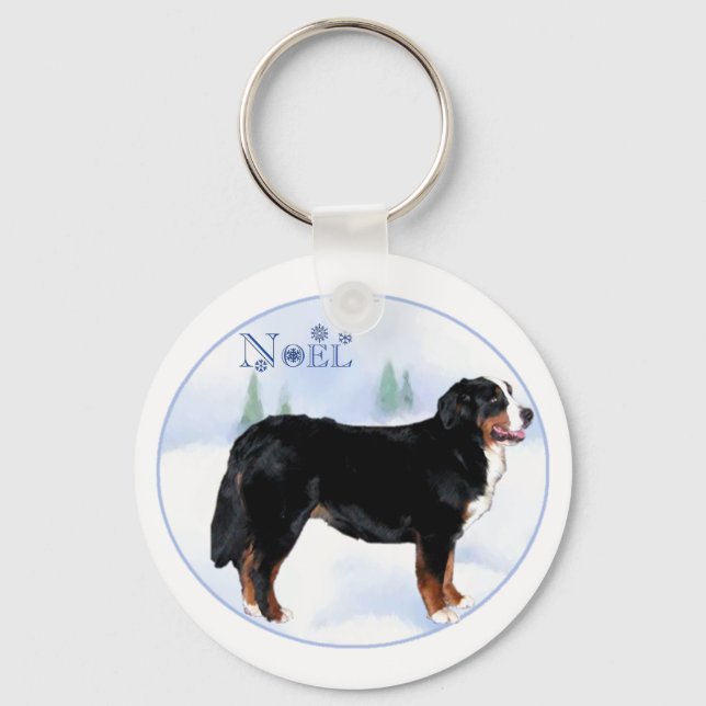 Llavero Perro de montaña Noel Bernese - Personalizado (Anverso)