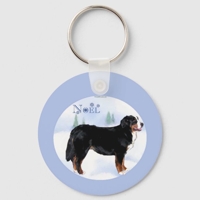 Llavero Perro de montaña Noel Bernese - Personalizado (Anverso)