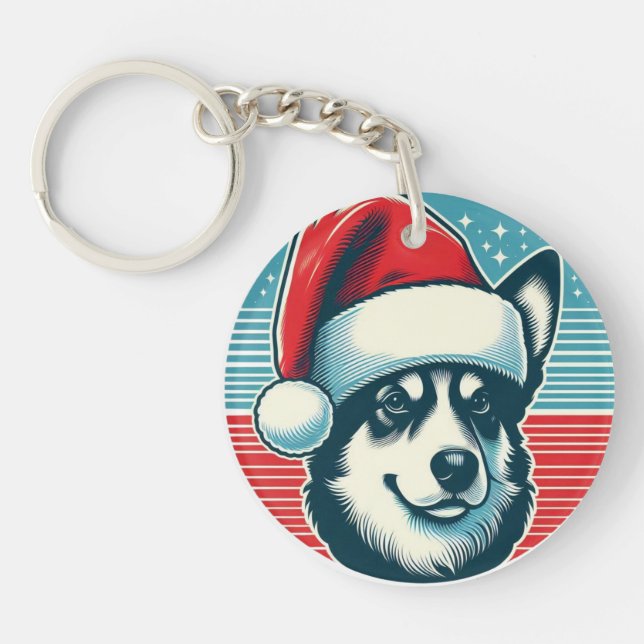Llavero Perro de Navidades Cute (Frente)