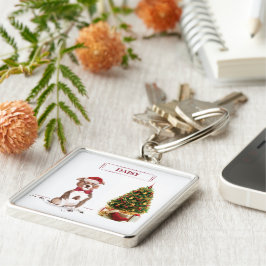 Llavero Perro de Navidades divertidos de Staffordshire Bul