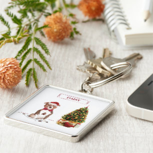 Llavero Perro de Navidades divertidos de Staffordshire Bul