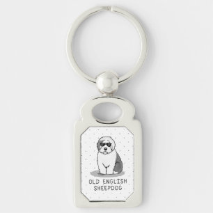 Llavero Perro de oveja inglés antiguo de Guay (gris 1) gra