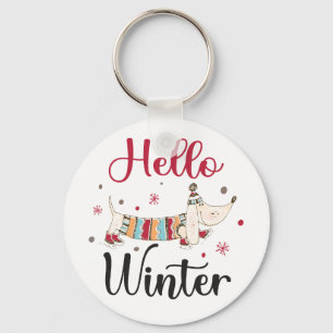 Llavero Perro de patinaje sobre hielo