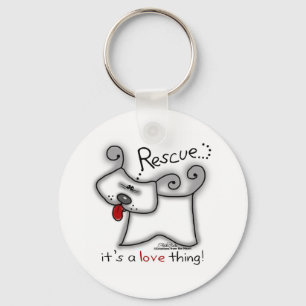 Llavero Perro de rescate... Es cosa de amor