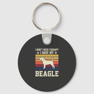 Llavero Perro de Terapia Beagle Vintage Retro