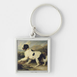 Llavero Perro de Terranova llamado León, 1824 (aceite en l